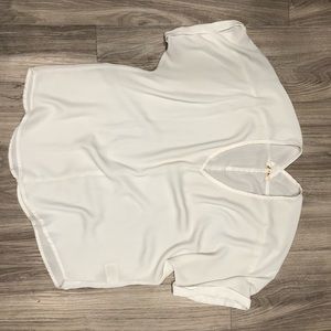 White V Neck Blouse